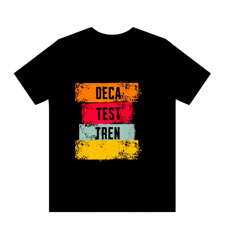 Vibrant Black and Orange Short Sleeve Tee